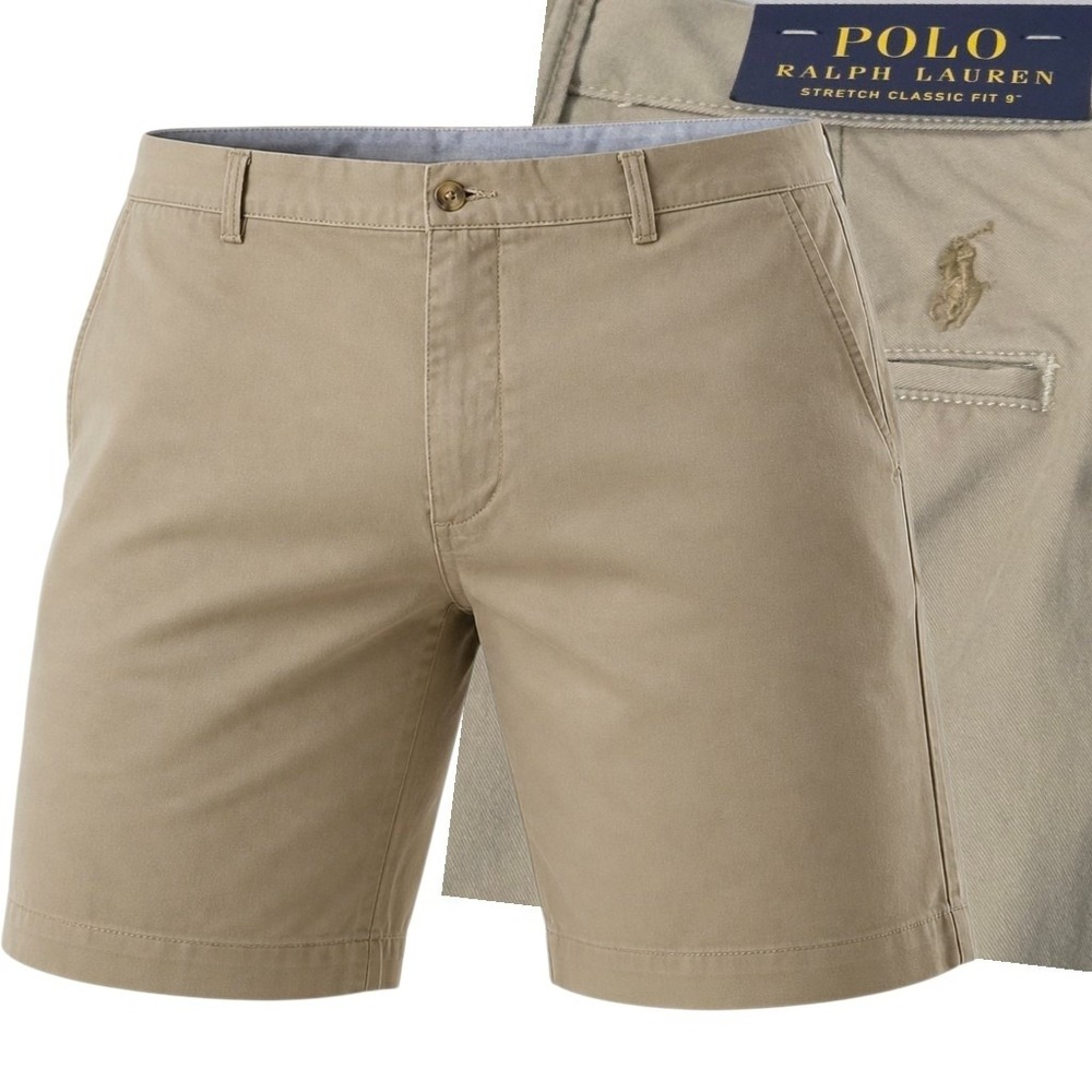 Polo‎ Ralph Lauren Shorts Men 44 Tan Stretch Classic Fit 9 Inch Khaki Chino NWT